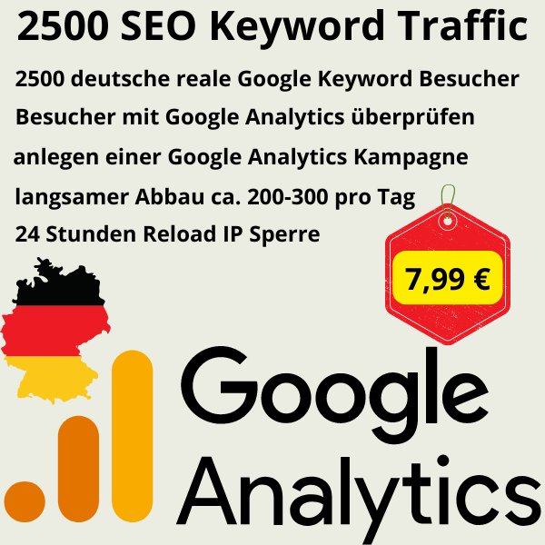 2500 deutscher Seo Keyword Traffic