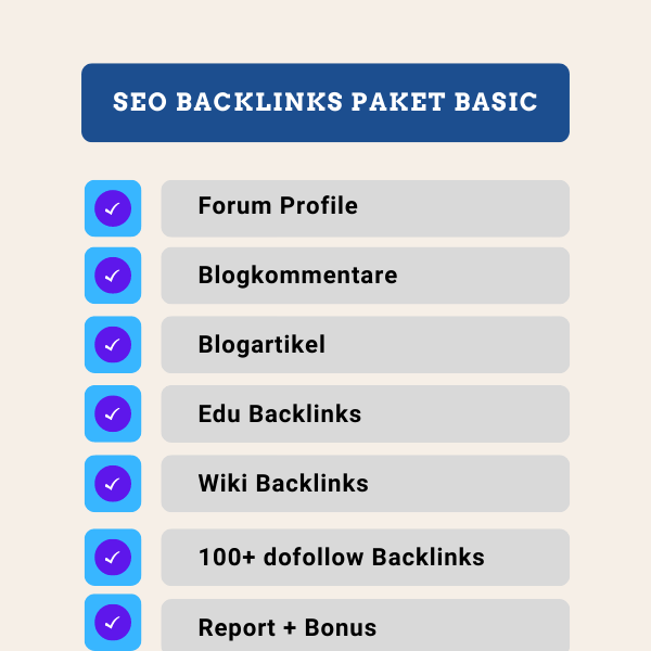 monatliche SEO Backlinks Paket Basic